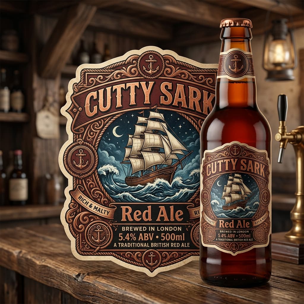 Cutty Sark Red Ale Label