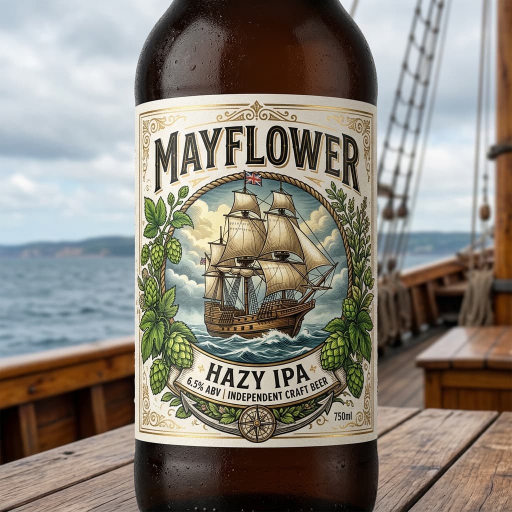 Mayflower Hazy IPA Label